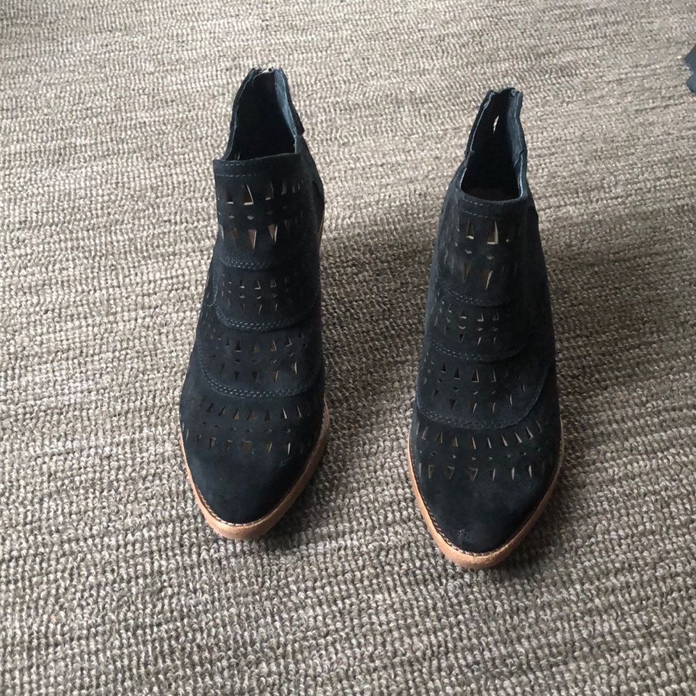 Black suede bootie